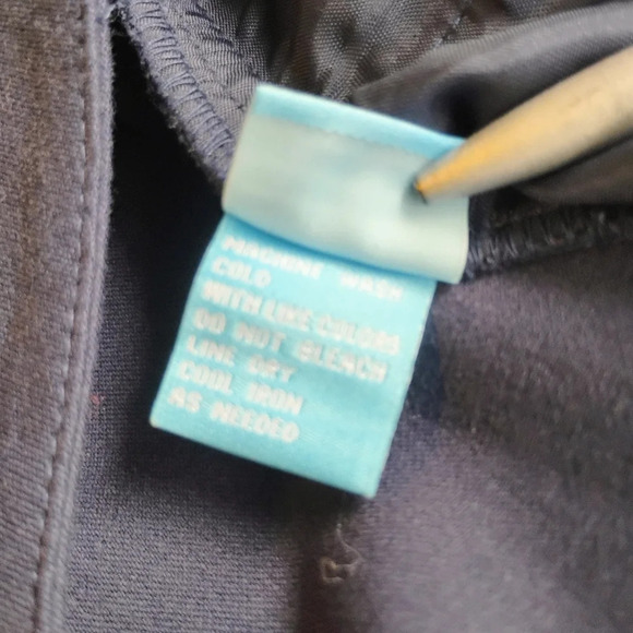 J McLaughlin Nautical Preppy Navy Blue Mini Pencil Skirt Compass Buttons Size 12 - Picture 9 of 12